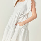 Ruffled Dress with Smocking Detail