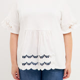 Knit Eyelet Mixed T-Shirts