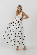 Load image into Gallery viewer, Polka-Dot Maxi Dress with Ruffle
