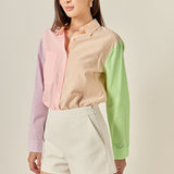 Striped Color Block Shirts