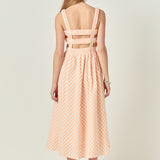 Striped Smocked Midi Dress