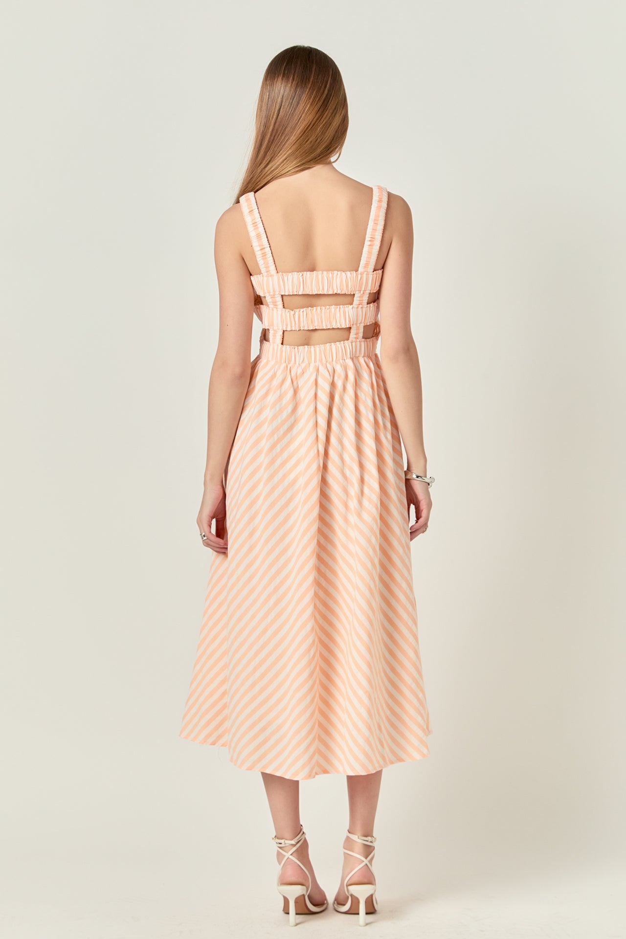 english factory striped midi dress English Factory