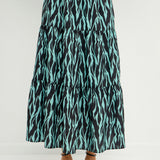 Tiger Print Maxi Skirt