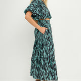 Tiger Print Maxi Skirt