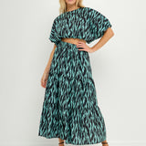 Tiger Print Maxi Skirt