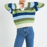 Rainbow Striped Knit Top