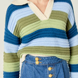Rainbow Striped Knit Top
