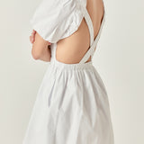 Cut-Out Poplin Mini Dress