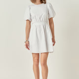 Cut-Out Poplin Mini Dress