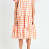 Gingham Midi Dress