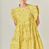 Floral Mini Dress with Smocking detail
