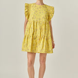 Floral Mini Dress with Smocking detail