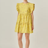 Floral Mini Dress with Smocking detail