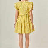 Floral Mini Dress with Smocking detail