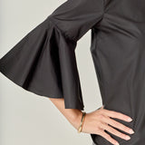 Ruffled Cotton Blend Top