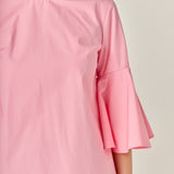 Ruffled Cotton Blend Top