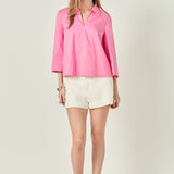 A-Line Kaftan Collar Top