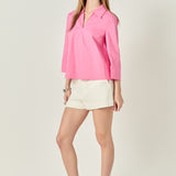 A-Line Kaftan Collar Top