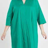 Plus Size A-Line Kaftan Collar Dress