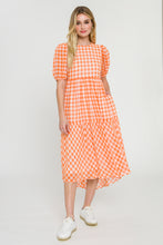Load image into Gallery viewer, Gingham Print Midi Dress
