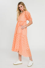 Load image into Gallery viewer, Gingham Print Midi Dress
