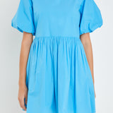Short Balloon Sleeve Mini Dress