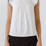 Contrast Stitch Sleeveless T-Shirt