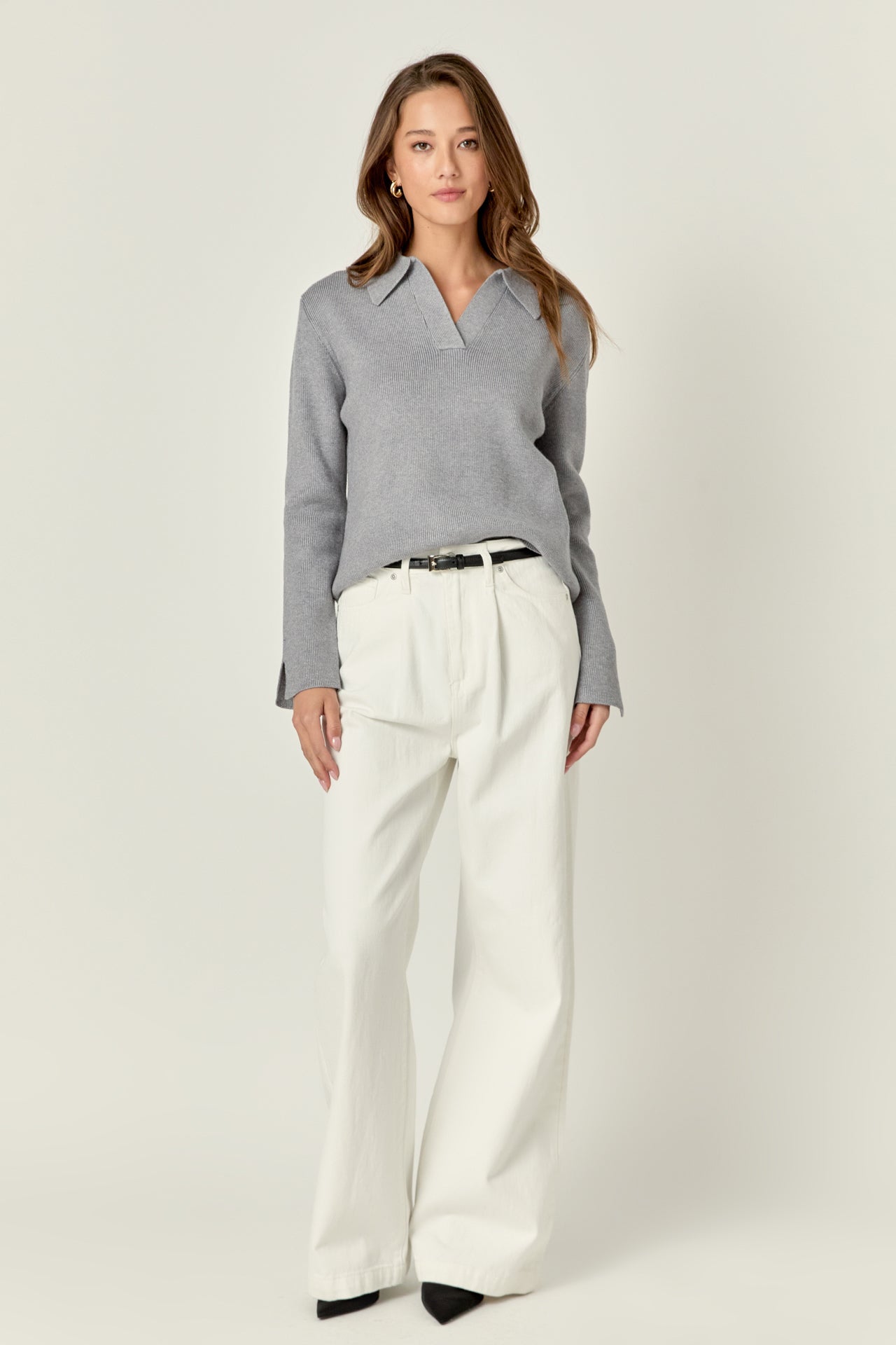 Collared Knit Sweater