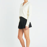 Collared Knit Sweater