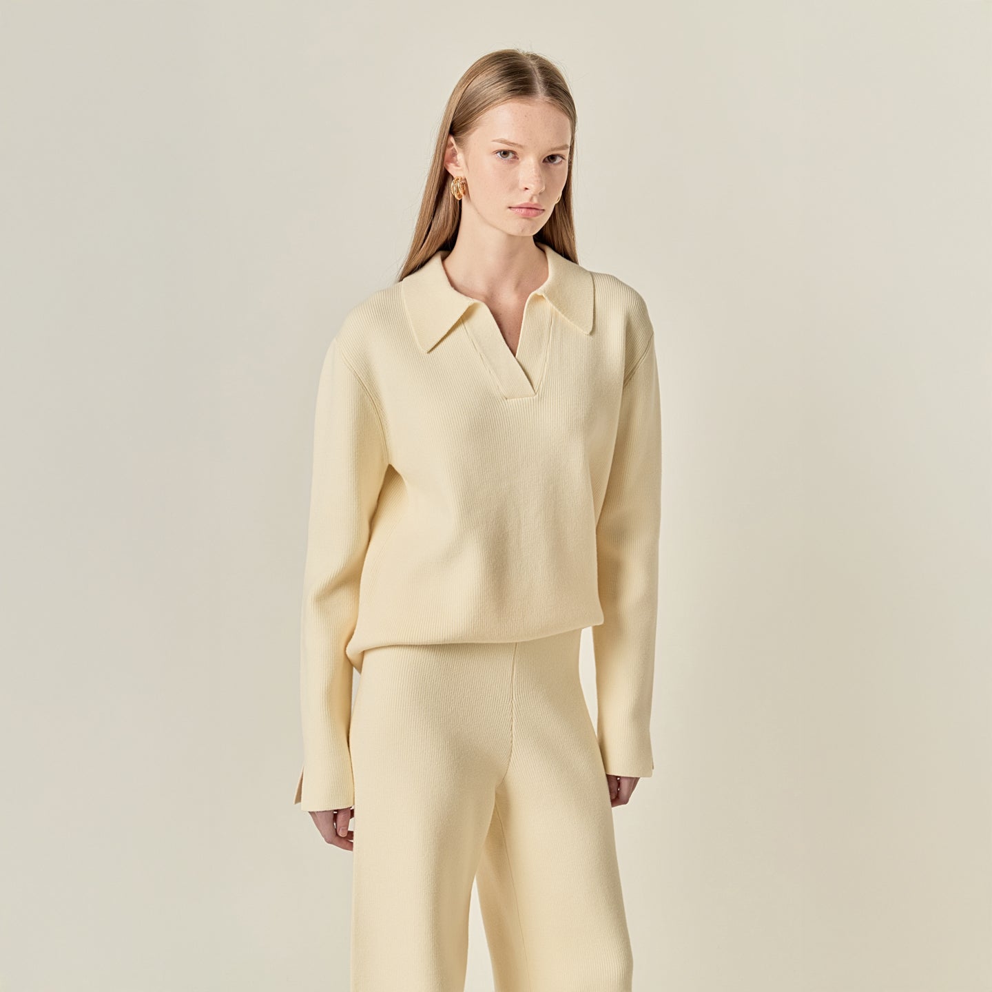 Collared Knit Sweater