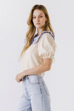 Load image into Gallery viewer, Oversized Ruffled Collar Knit Top
