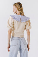Load image into Gallery viewer, Oversized Ruffled Collar Knit Top
