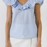 Ruffle at Neckline Top