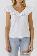 Load image into Gallery viewer, Ruffle at Neckline Top
