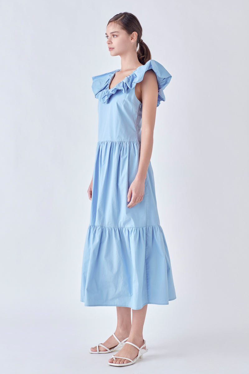 Ruffled Midi Dress – English Factory