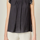 Contrast Stitch Sleeveless Top