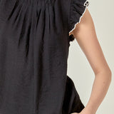 Contrast Stitch Sleeveless Top