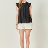 Contrast Stitch Sleeveless Top