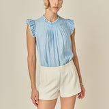 Contrast Stitch Sleeveless Top