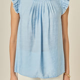 Contrast Stitch Sleeveless Top