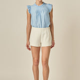 Contrast Stitch Sleeveless Top