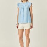Contrast Stitch Sleeveless Top