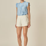 Contrast Stitch Sleeveless Top