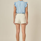 Contrast Stitch Sleeveless Top