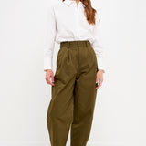 High Waist Pleated Trouser