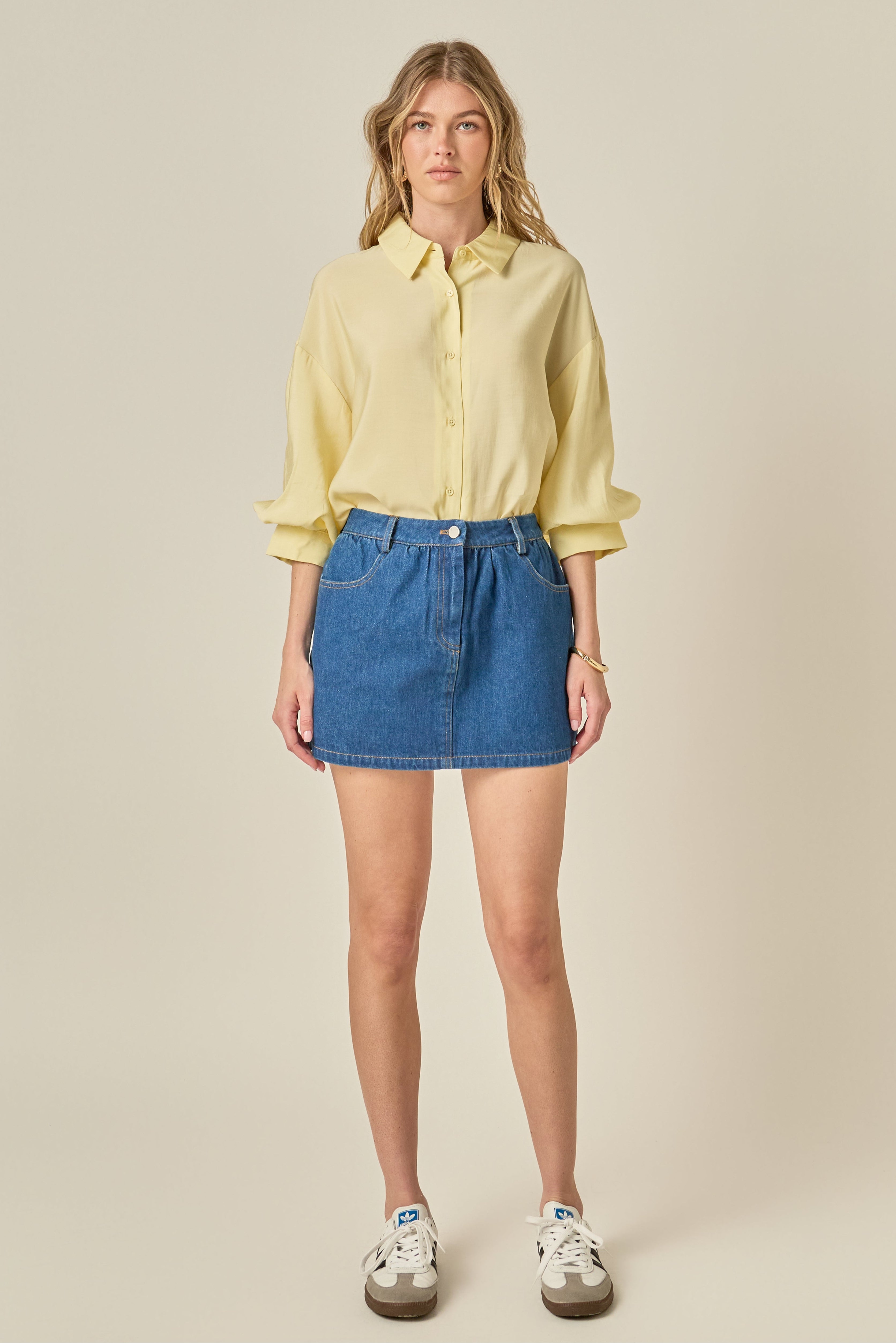 Stripe Balloon Sleeve Shirt – English Factory