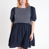 High Low Knit Combo Dress