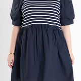 High Low Knit Combo Dress