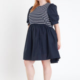High Low Knit Combo Dress