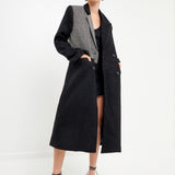 Mixed Media Long Coat